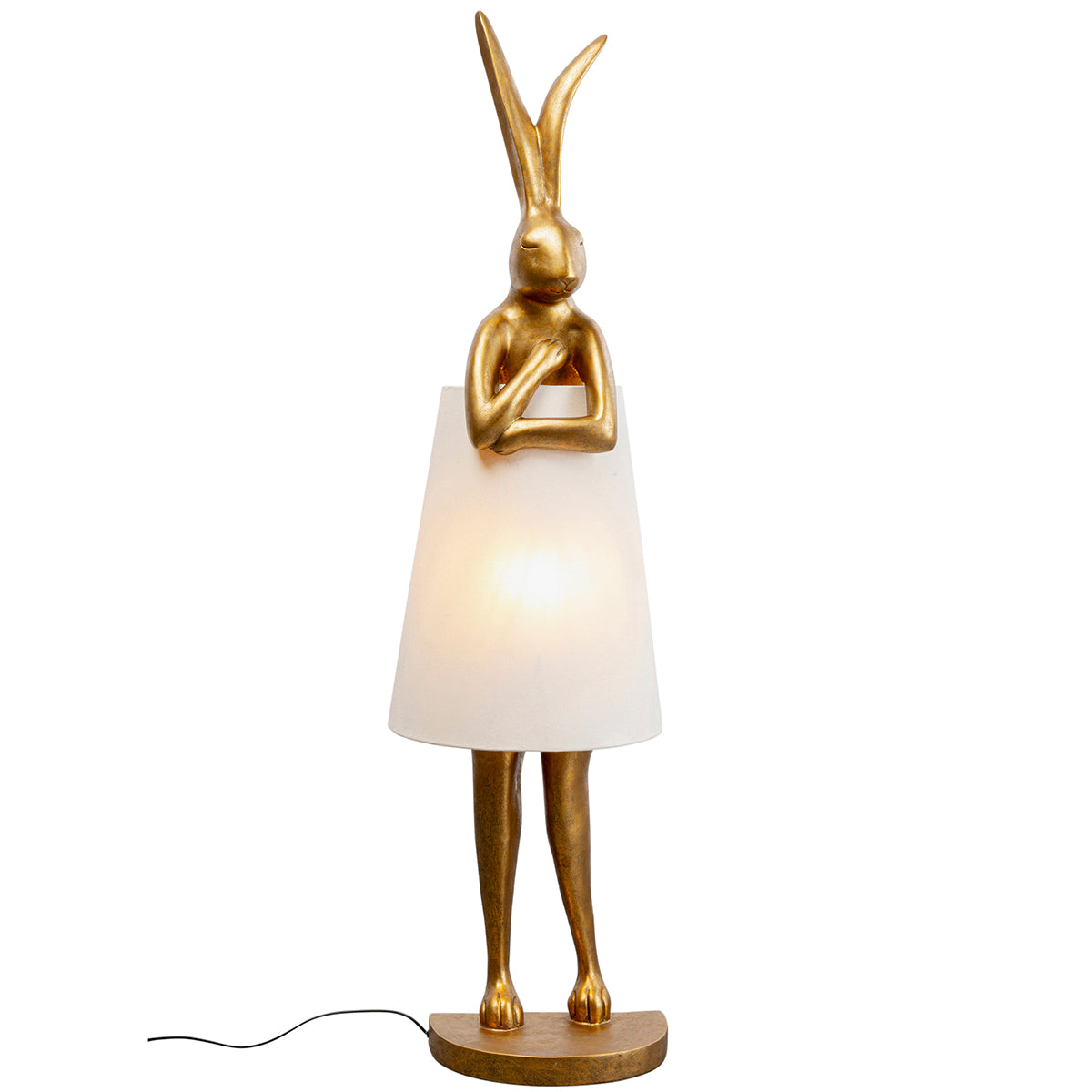 Rabbit Gold/White Animal Floor Lamp