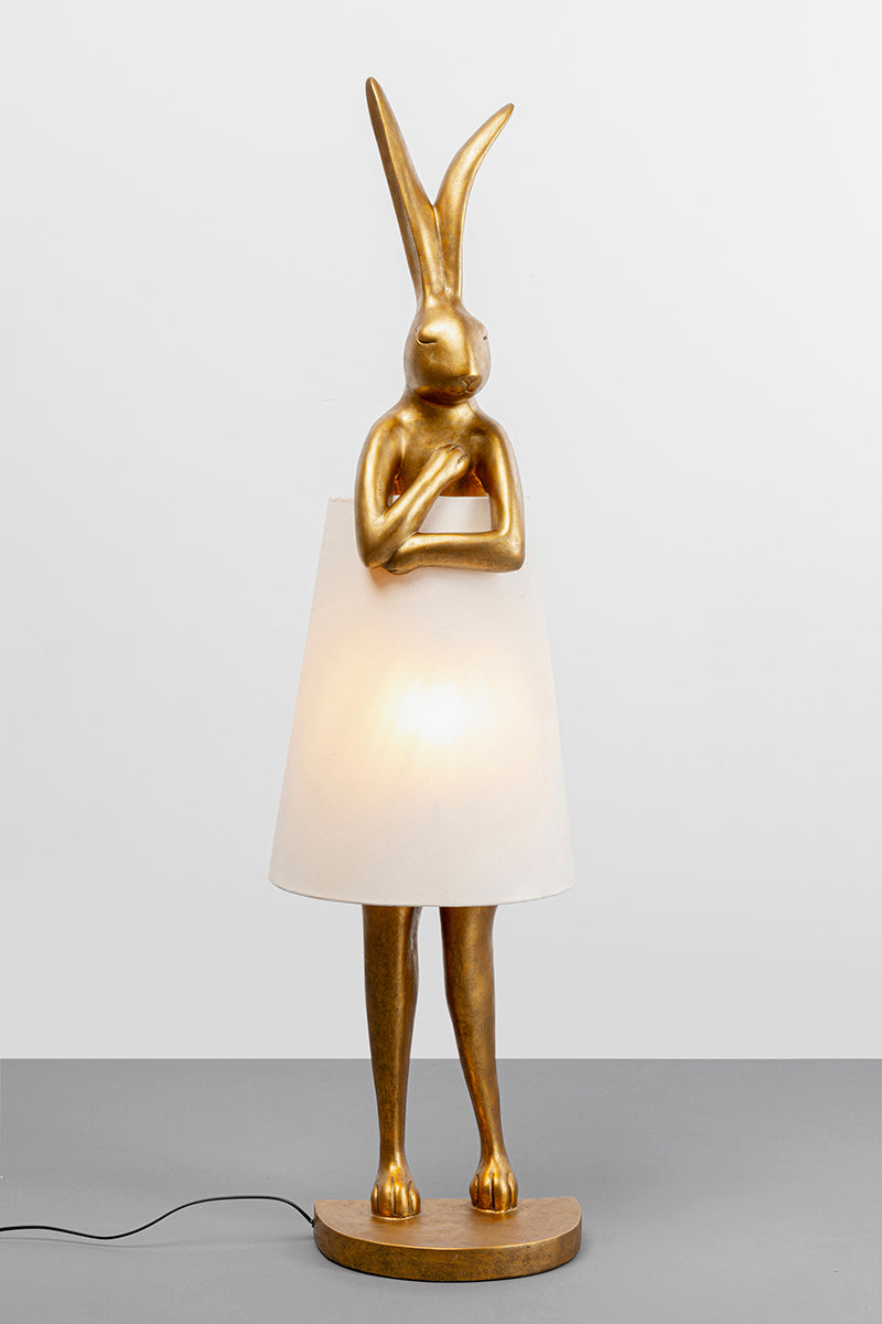 Rabbit Gold/White Animal Floor Lamp