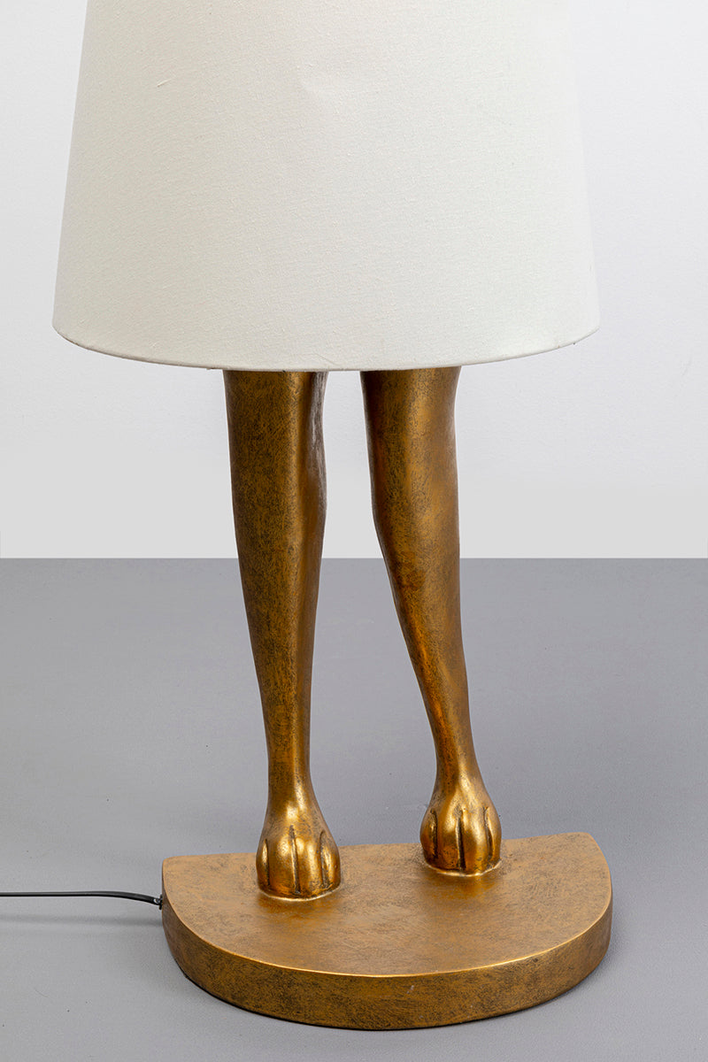 Rabbit Gold/White Animal Floor Lamp