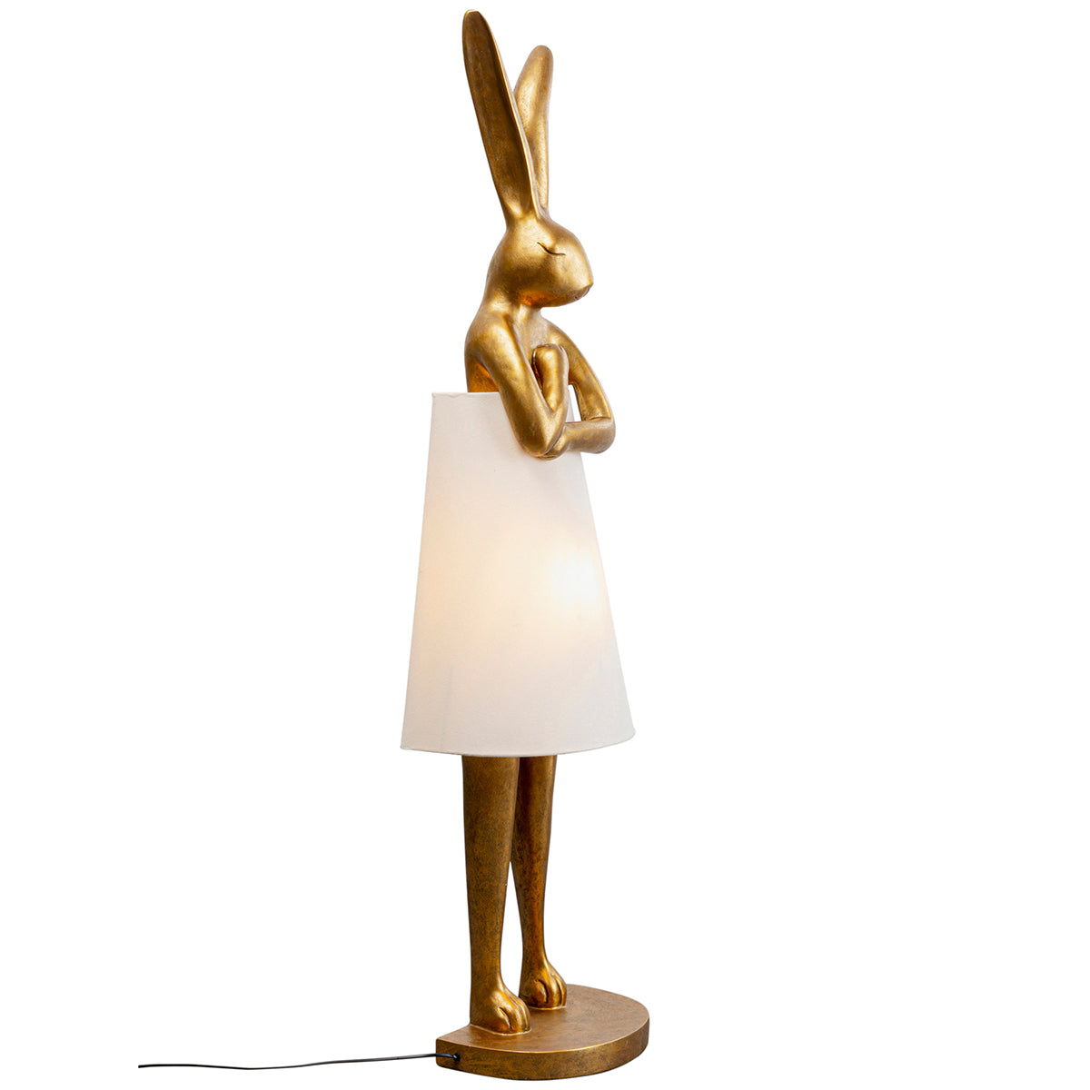 Rabbit Gold/White Animal Floor Lamp