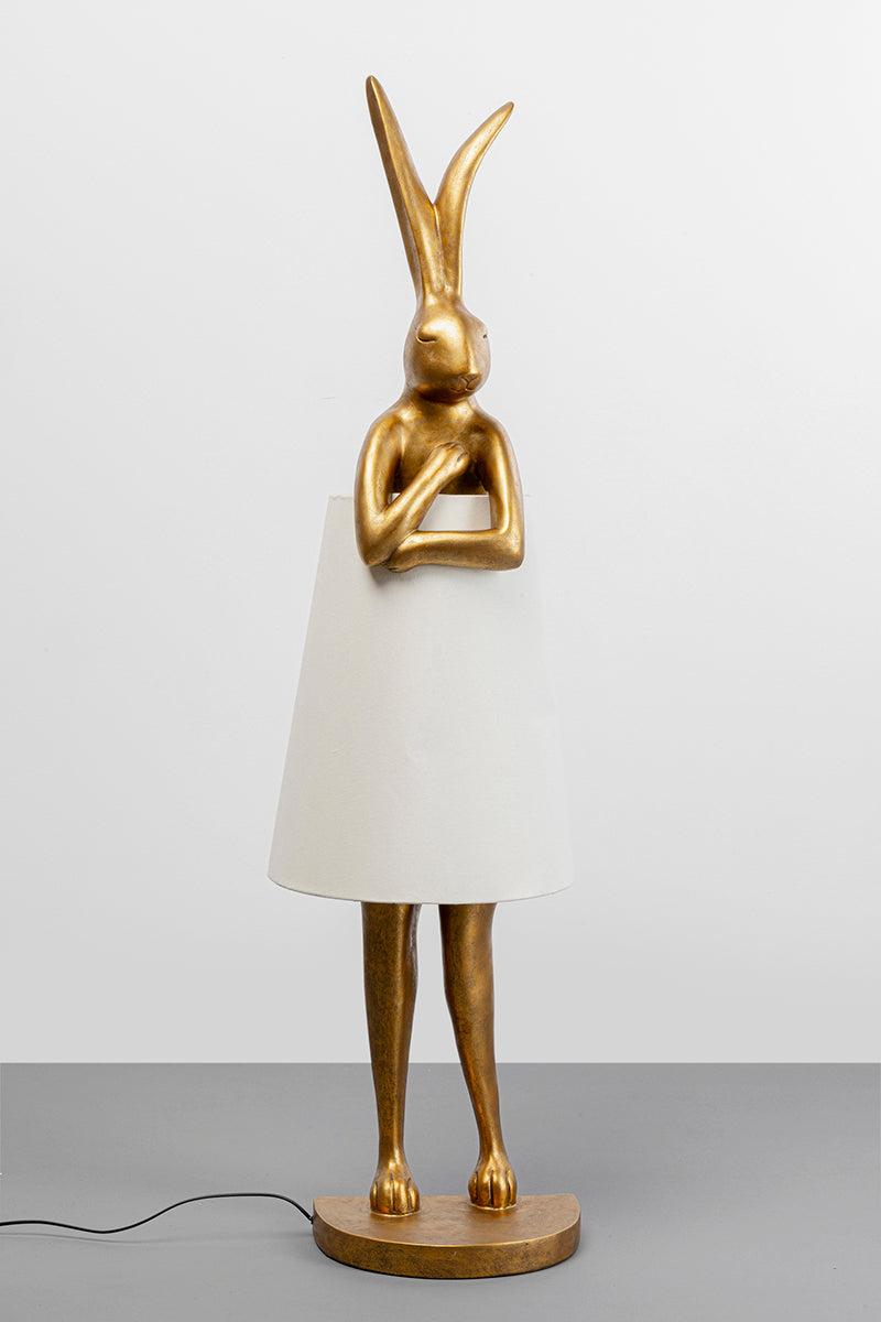 Rabbit Gold/White Animal Floor Lamp