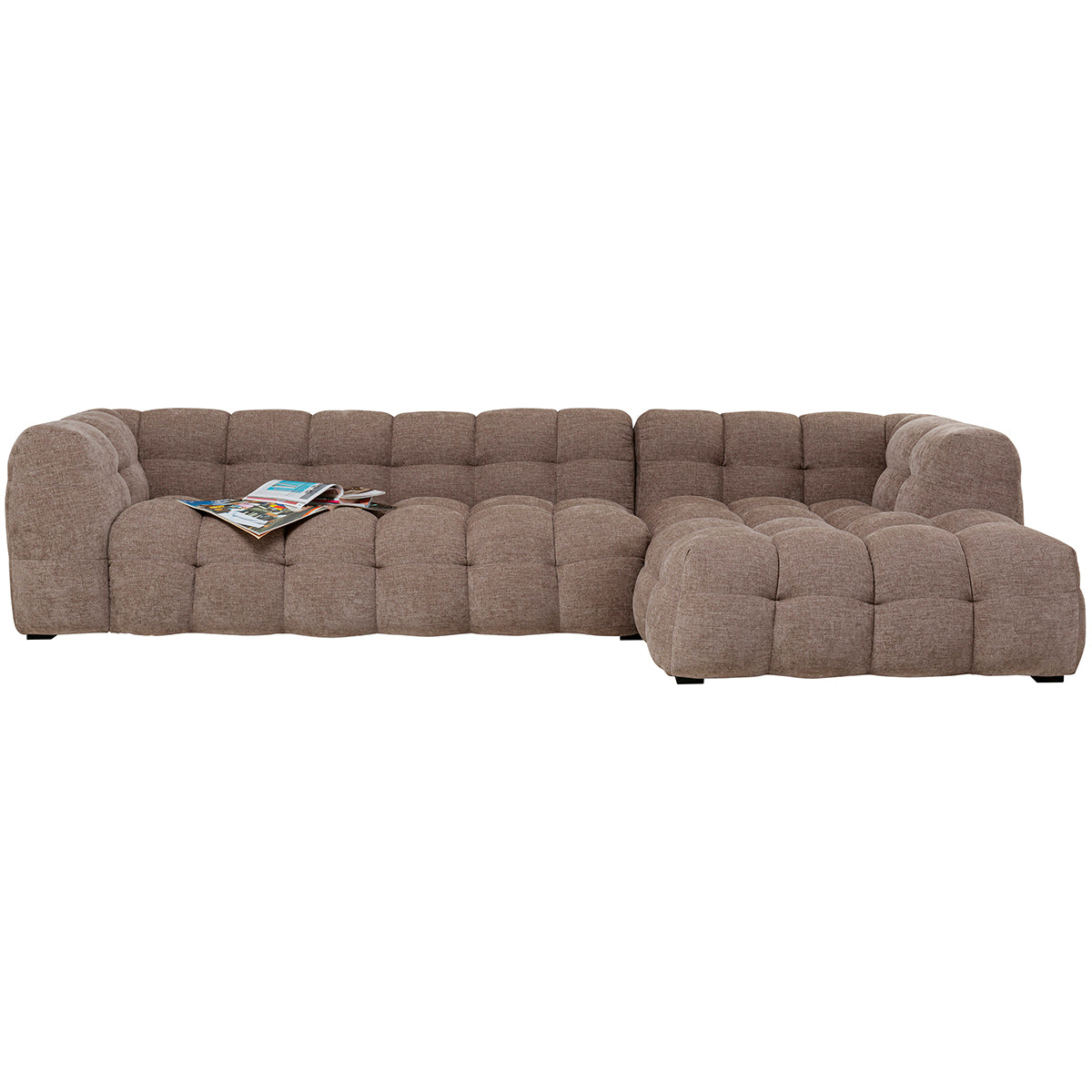 Salamanca Light Brown Chenille Corner Sofa