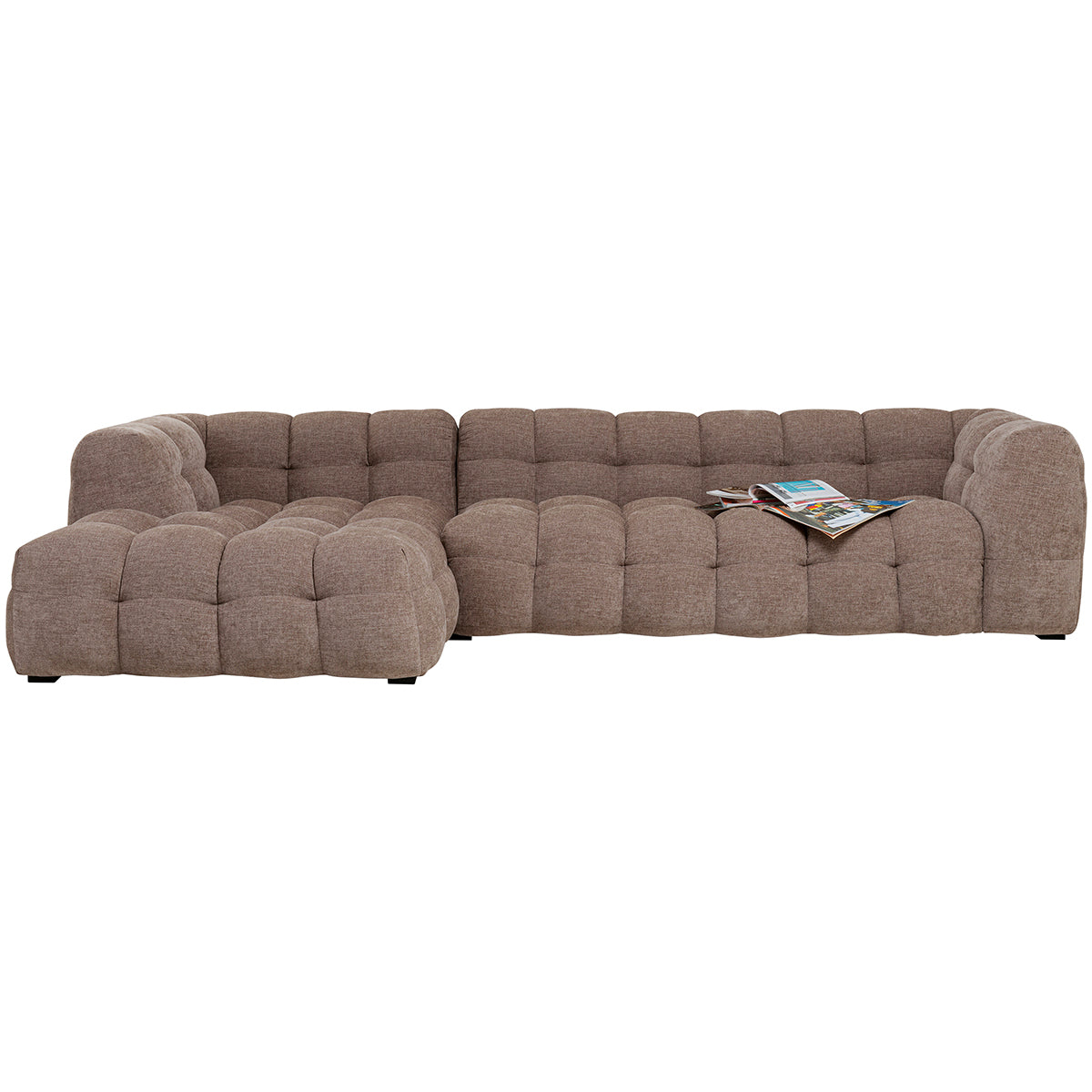 Salamanca Light Brown Chenille Corner Sofa