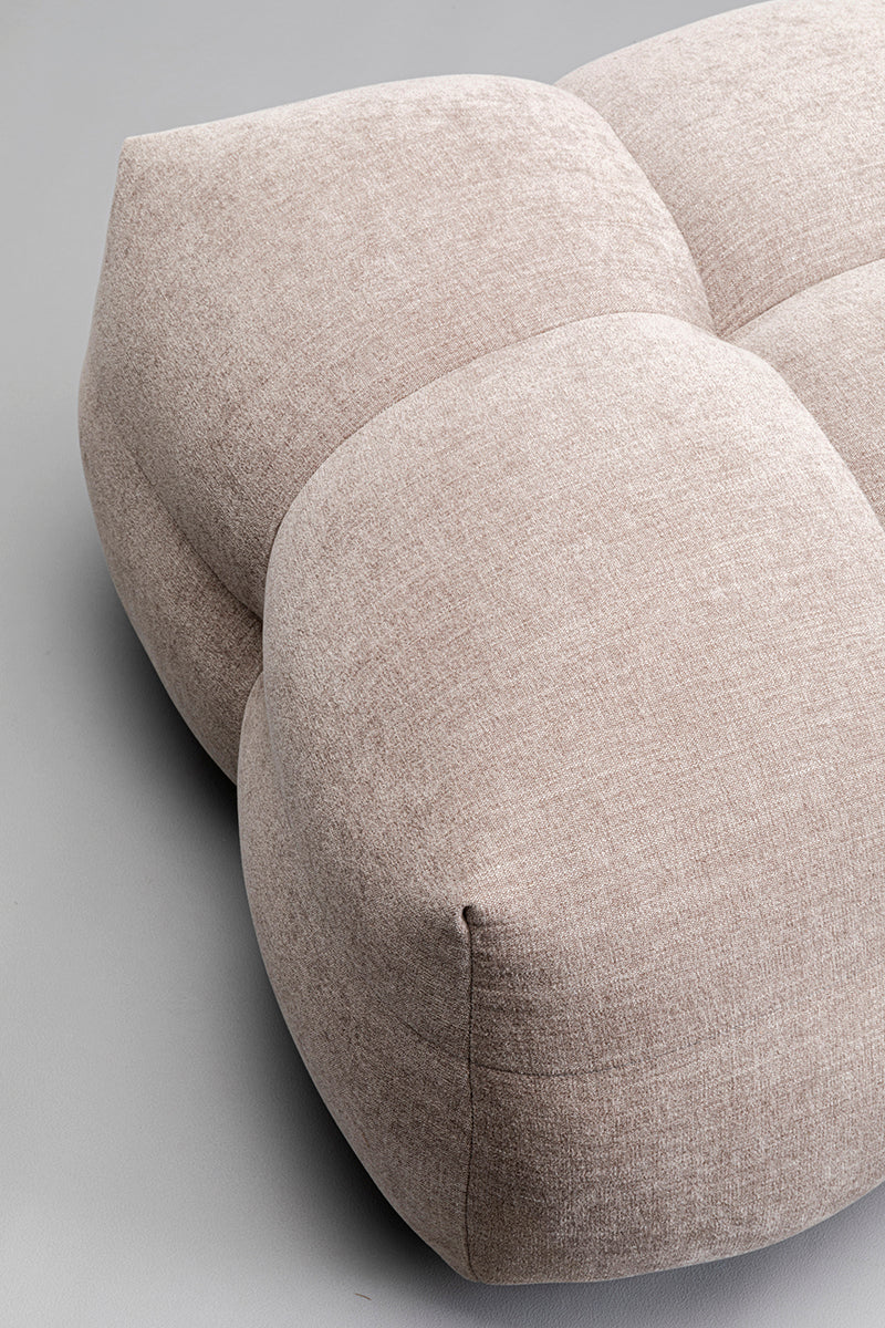Salamanca Light Brown Chenille Pouf