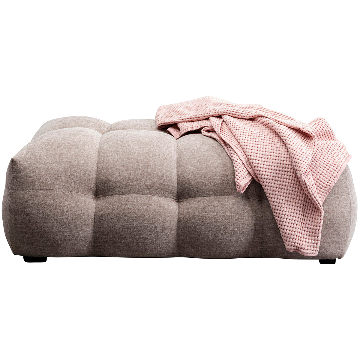 Salamanca Light Brown Chenille Pouf