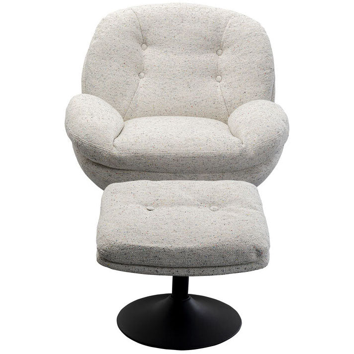 Standford Swivel Armchair with Stool - WOO .Design