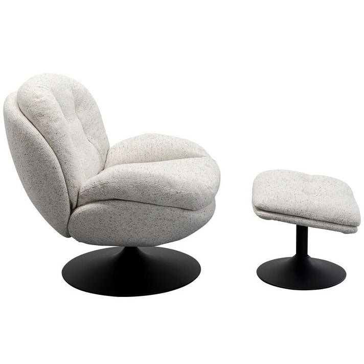 Standford Swivel Armchair with Stool - WOO .Design