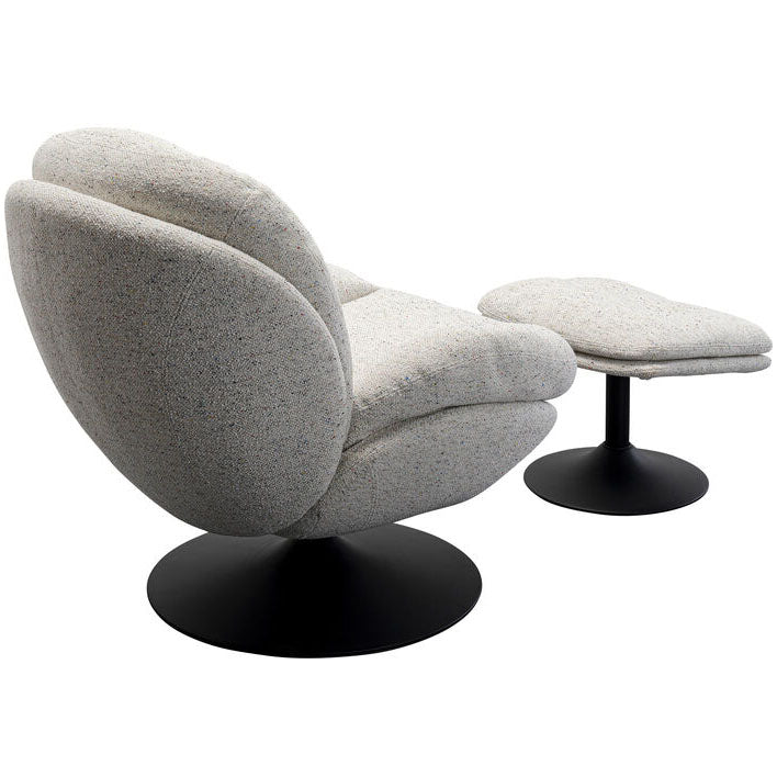 Standford Swivel Armchair with Stool - WOO .Design