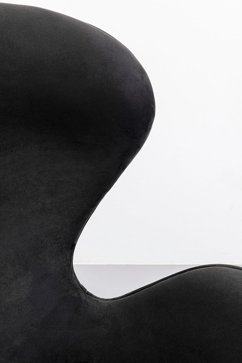 Graphit Black Swivel Lounge Armchair