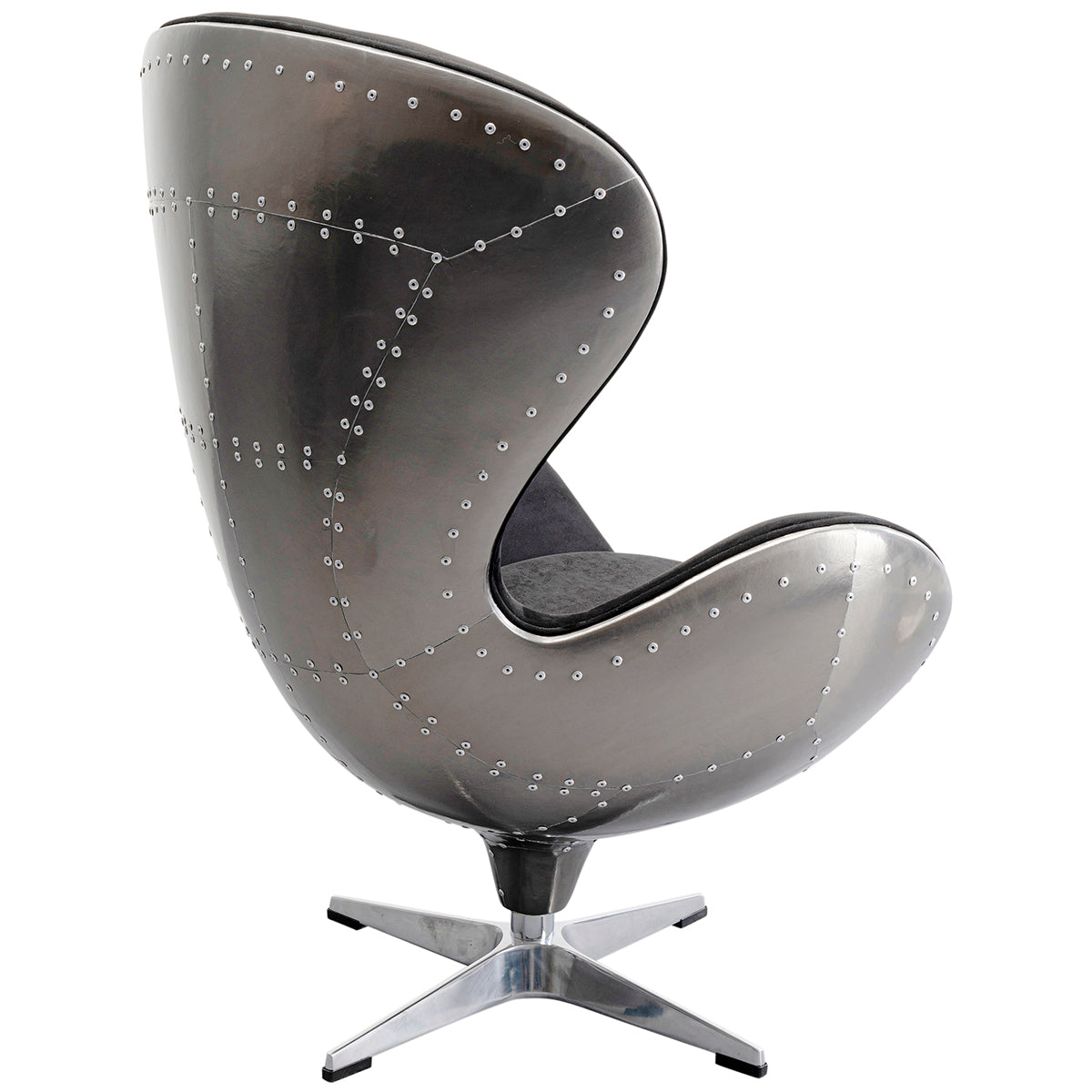 Graphit Black Swivel Lounge Armchair