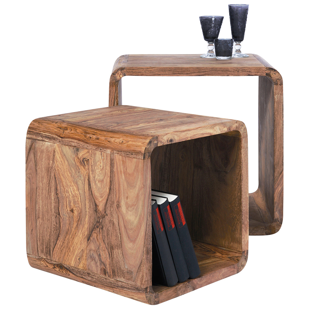 Authentico Cube Square Side Table (2/Set)