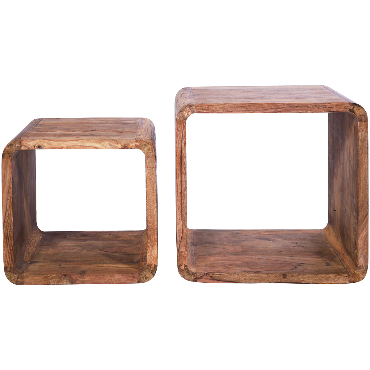 Authentico Cube Square Side Table (2/Set)