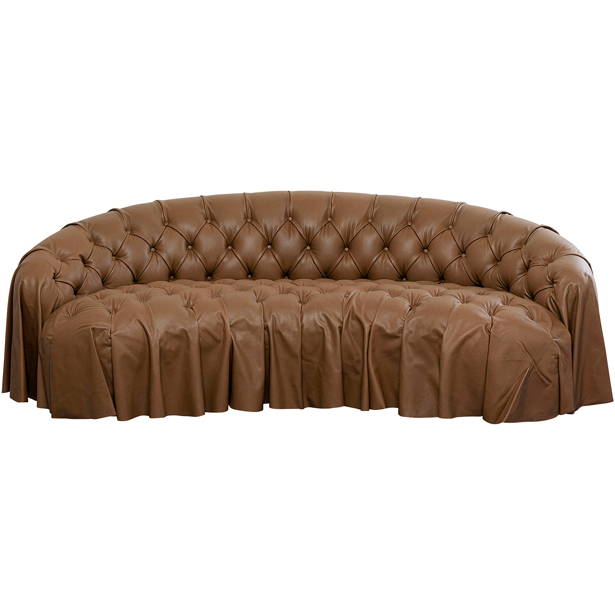 Drapes Brown 3 Seater Sofa
