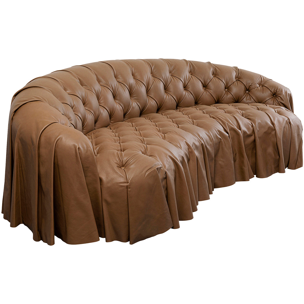 Drapes Brown 3 Seater Sofa