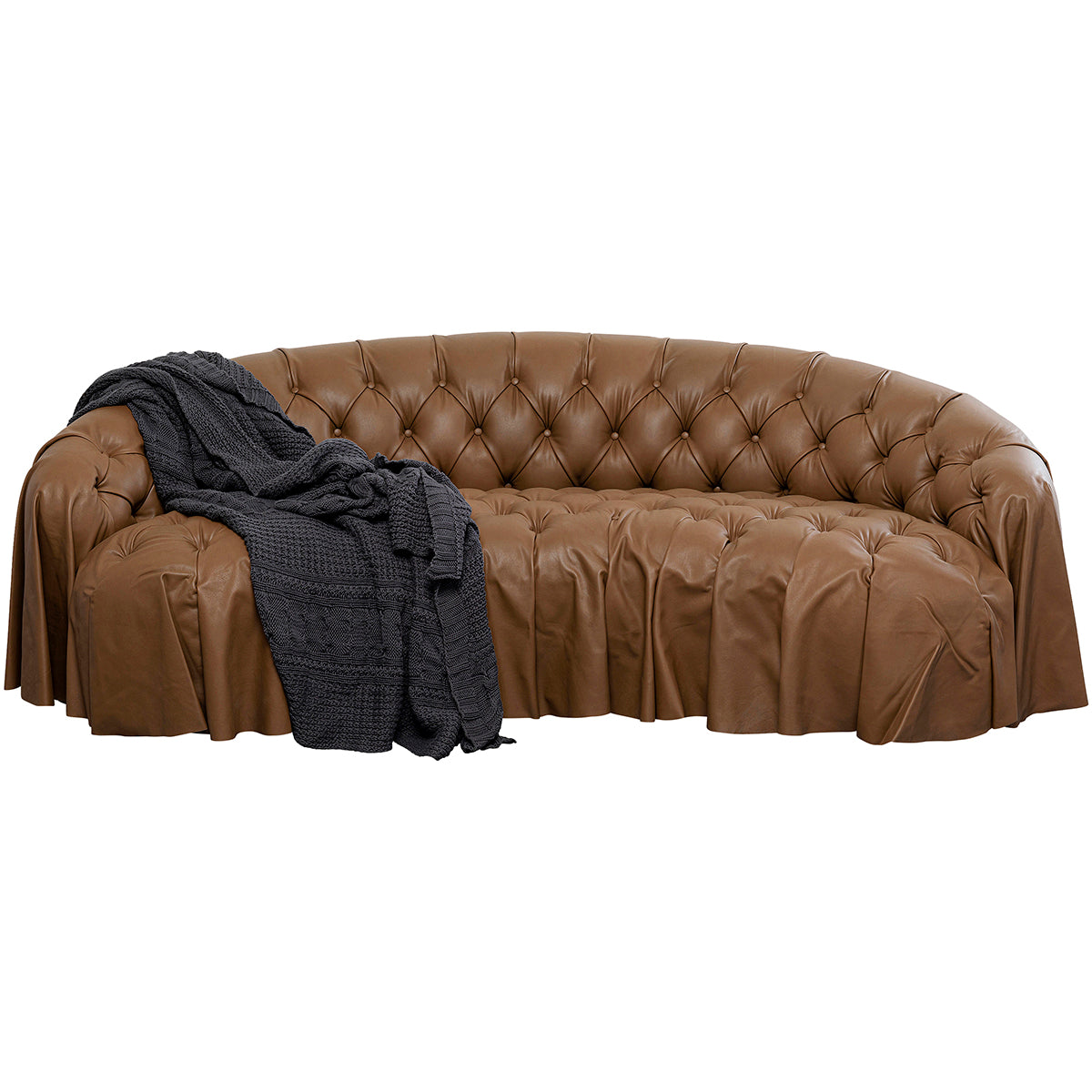 Drapes Brown 3 Seater Sofa