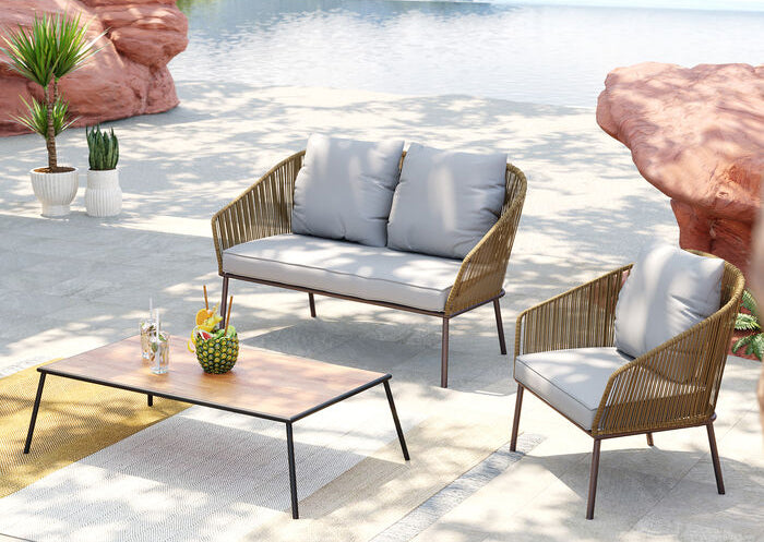 Elba Quattro Natural Sofa Set