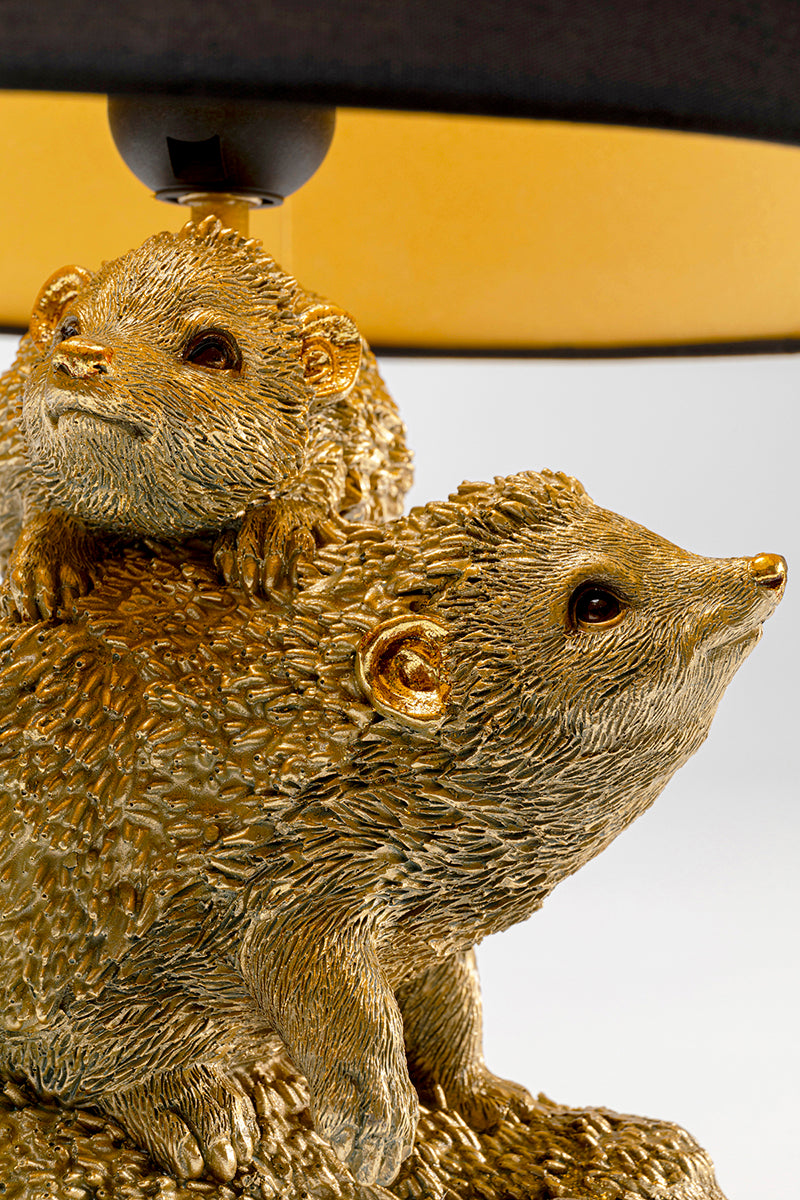 Hedgehog Family Animal Table Lamp