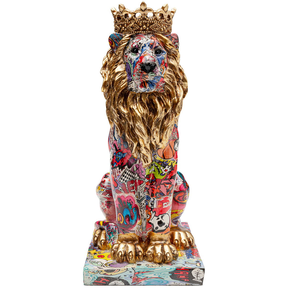 King Lion Graffiti Deco Figurine