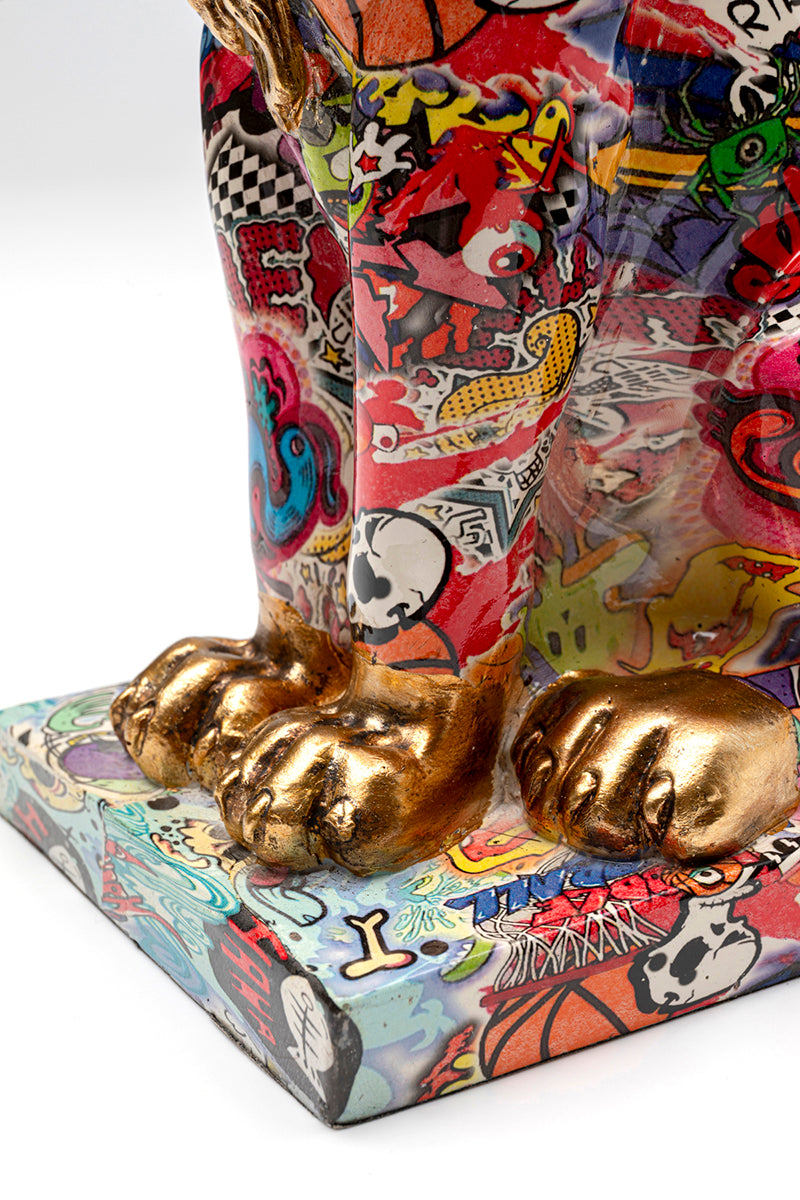 King Lion Graffiti Deco Figurine