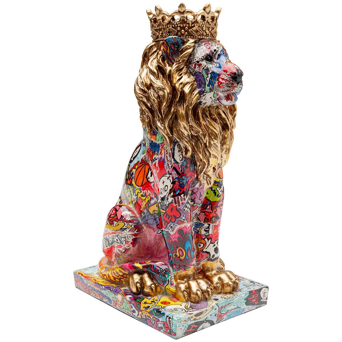 King Lion Graffiti Deco Figurine