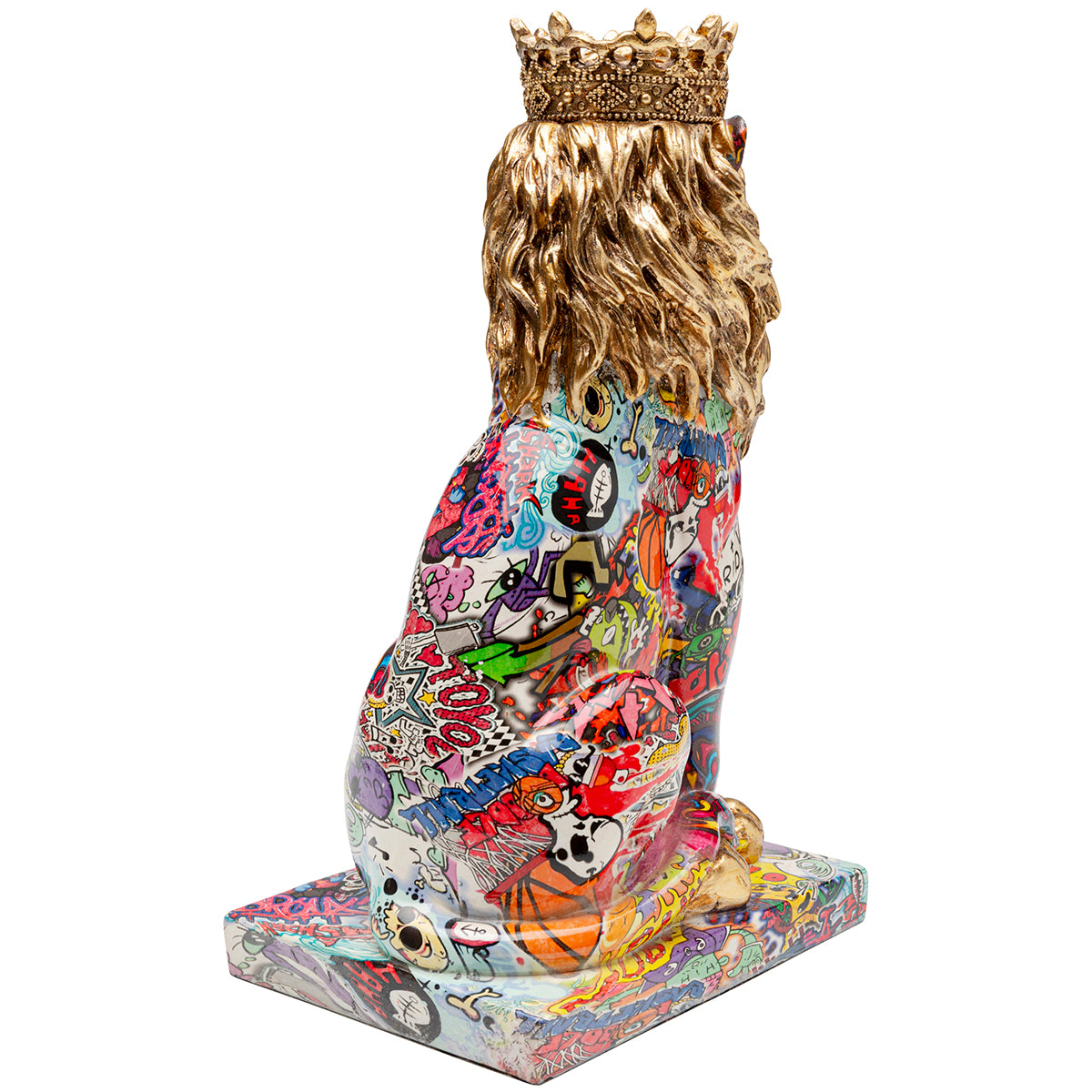 King Lion Graffiti Deco Figurine