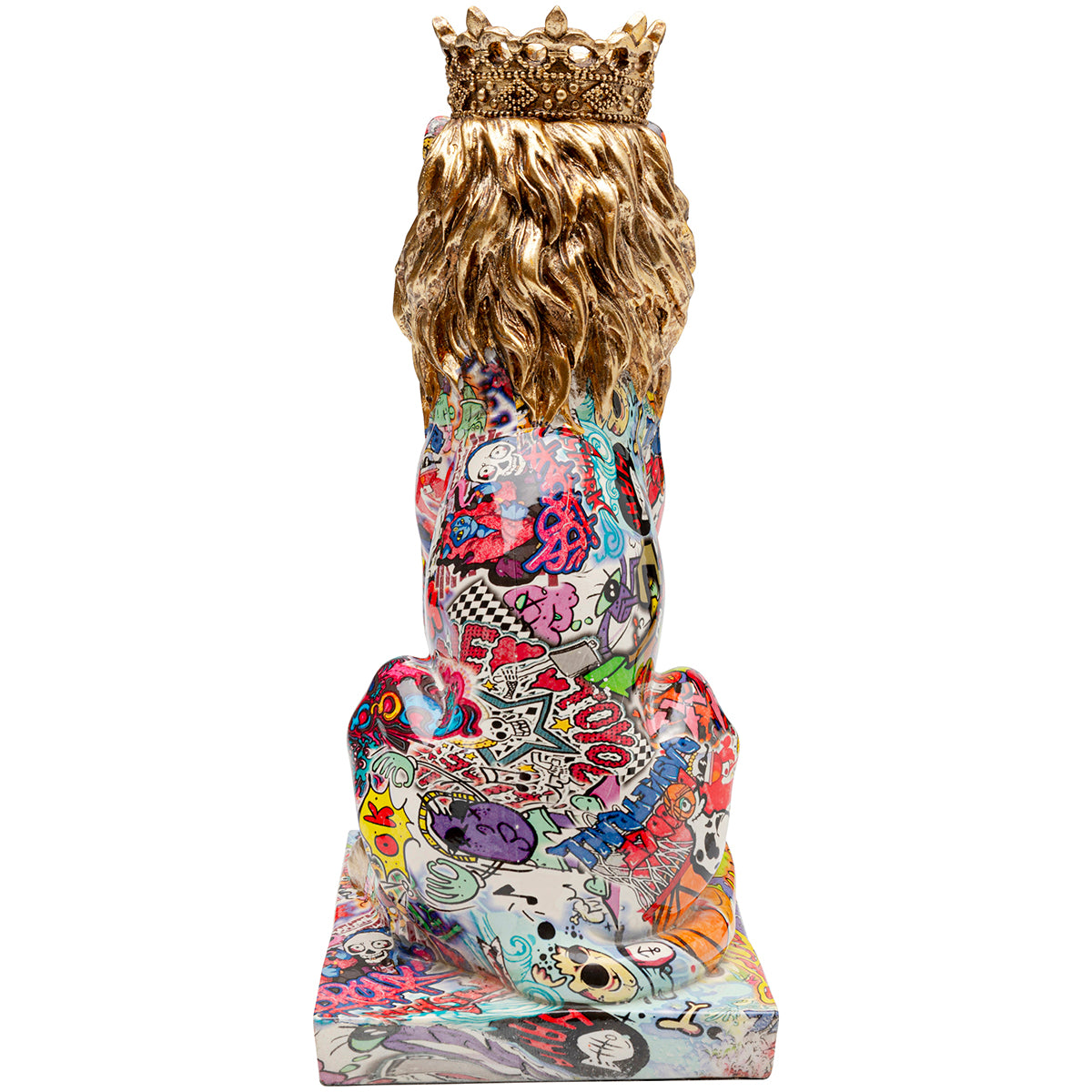 King Lion Graffiti Deco Figurine