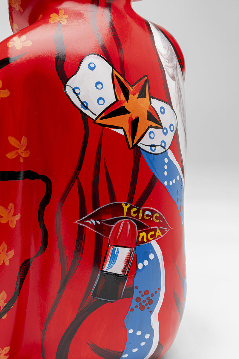 Monkey Graffiti Red Deco Figurine