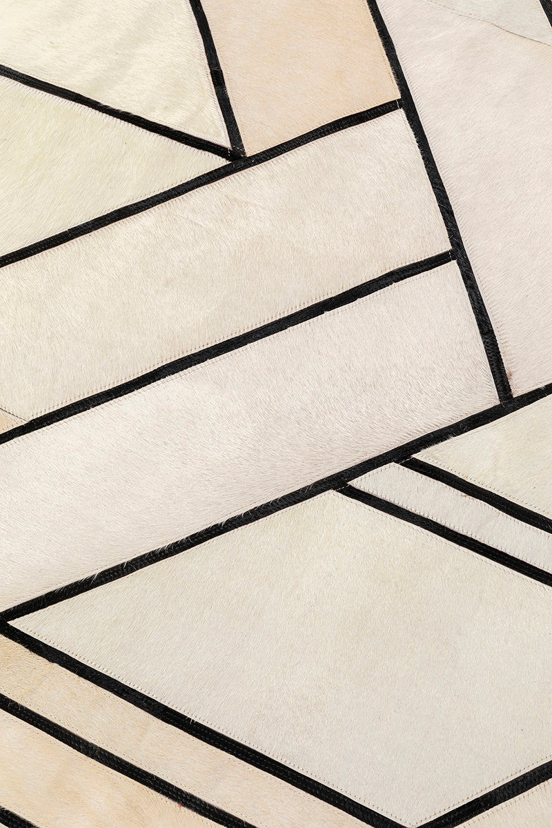 Nora Beige/Black Leather Carpet