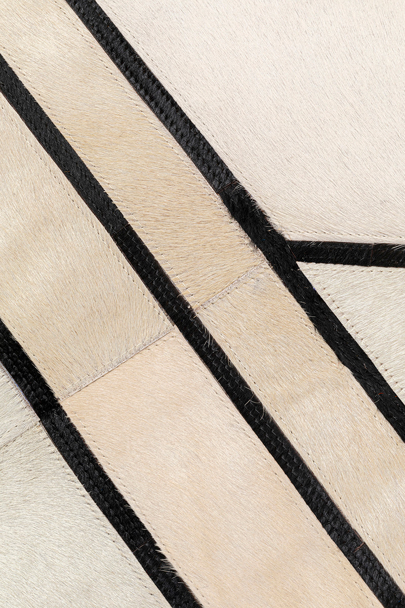 Nora Beige/Black Leather Carpet