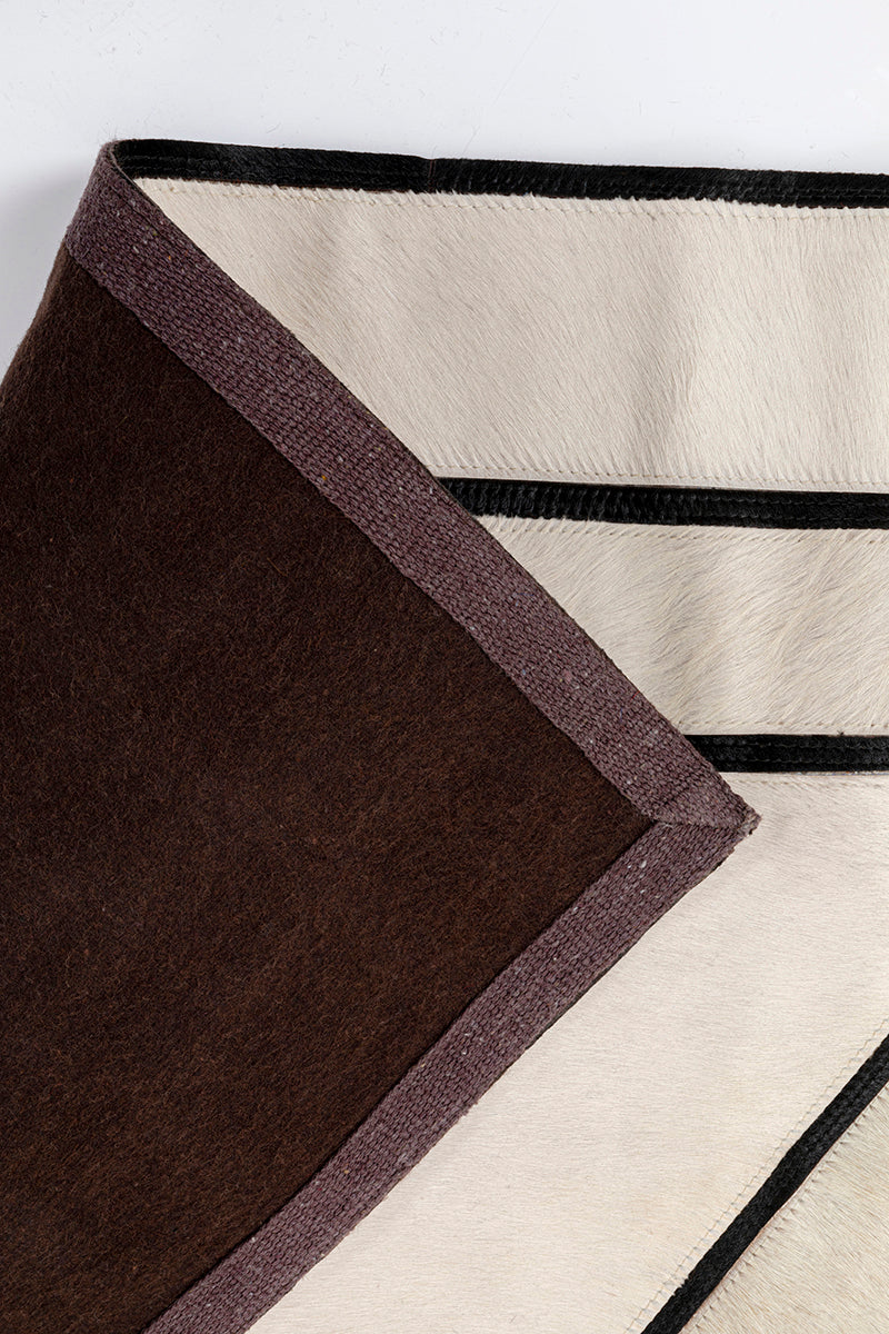Nora Beige/Black Leather Carpet