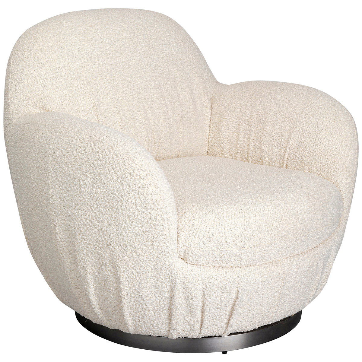 Nube Boucle Swivel Armchair