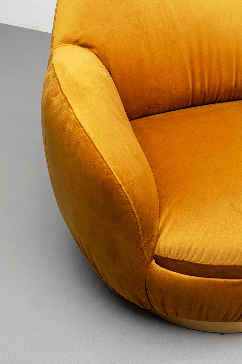 Nube Velvet Swivel Armchair