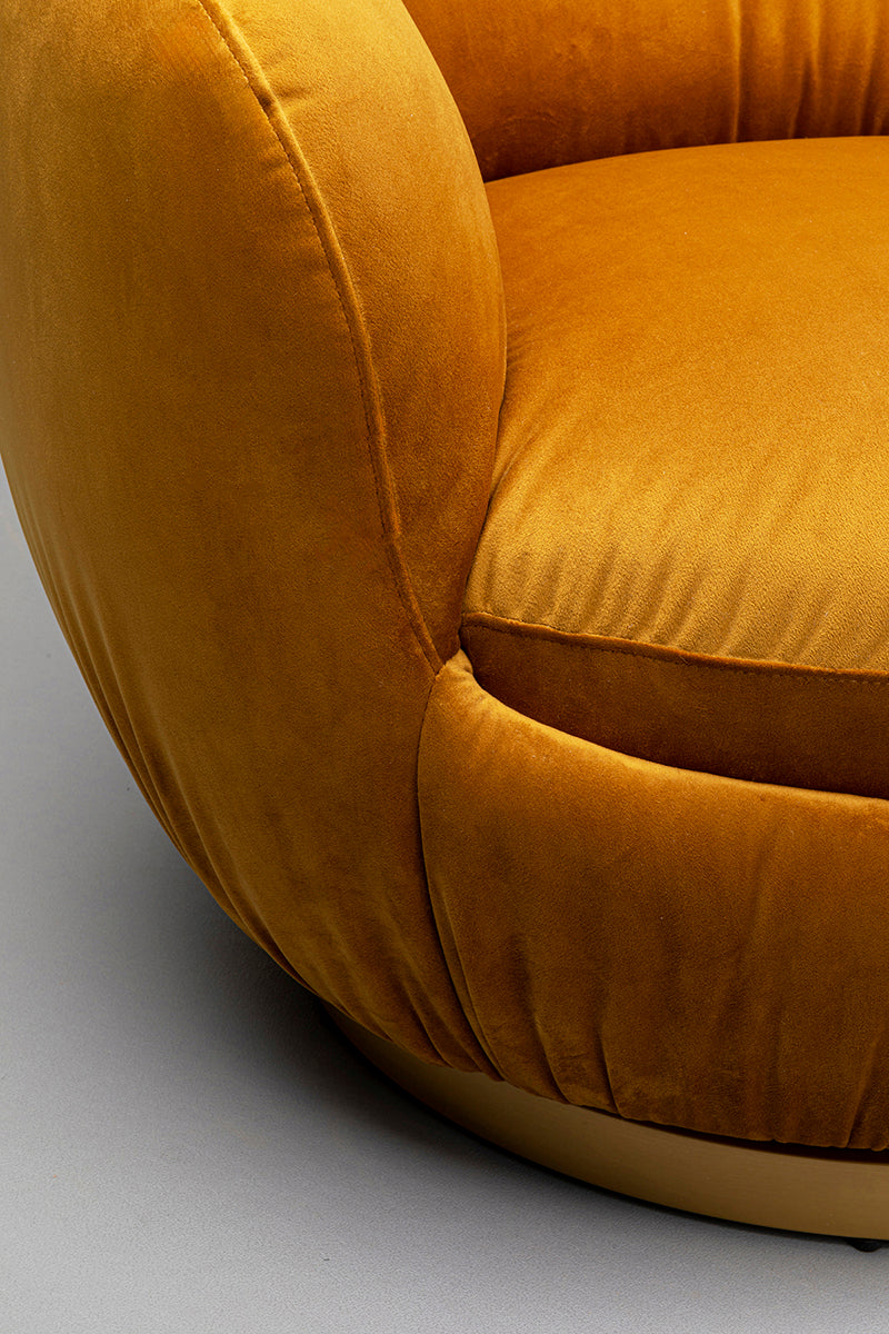 Nube Velvet Swivel Armchair