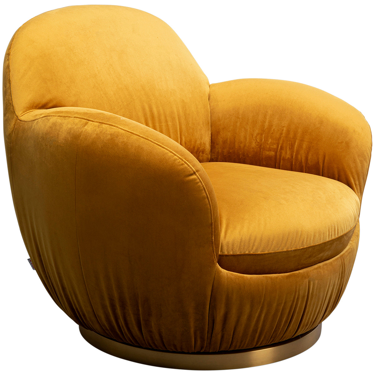 Nube Velvet Swivel Armchair