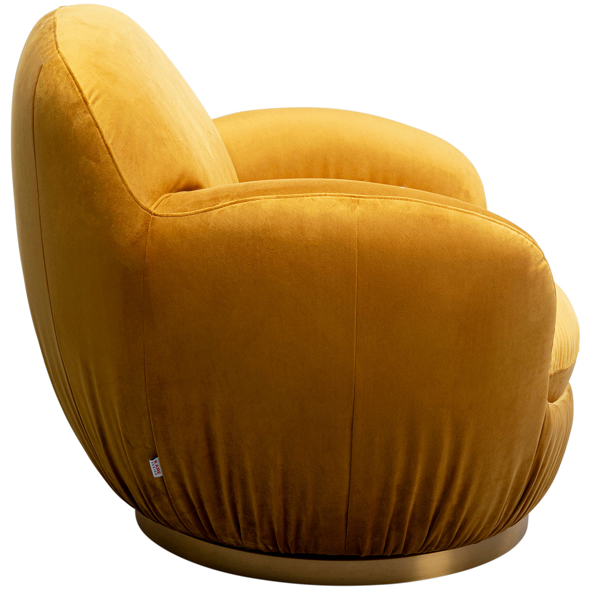 Nube Velvet Swivel Armchair