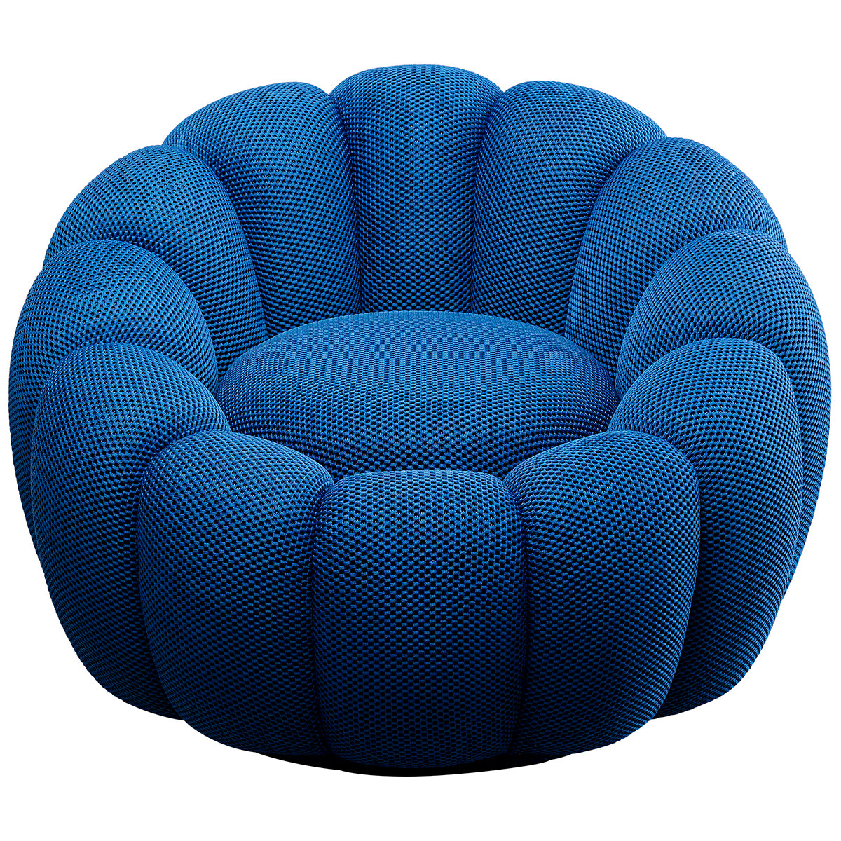 Peppo Bloom Mesh Look Swivel Armchair