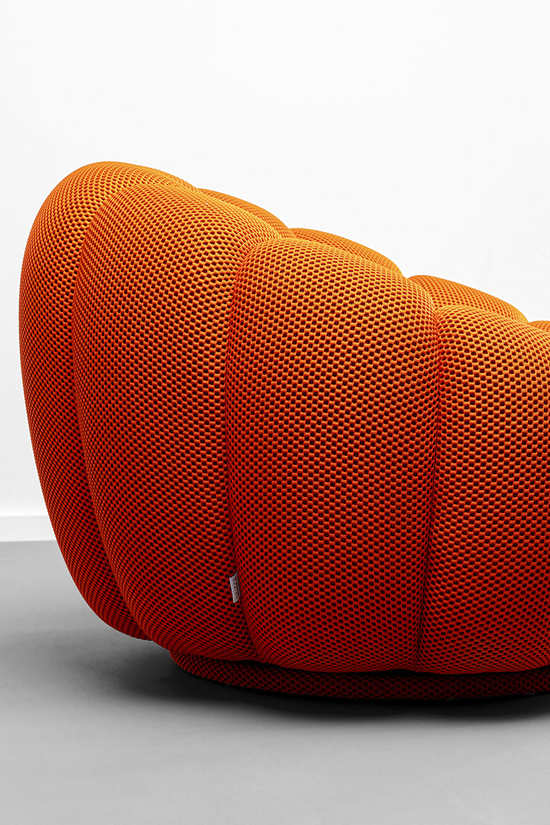 Peppo Bloom Mesh Look Swivel Armchair