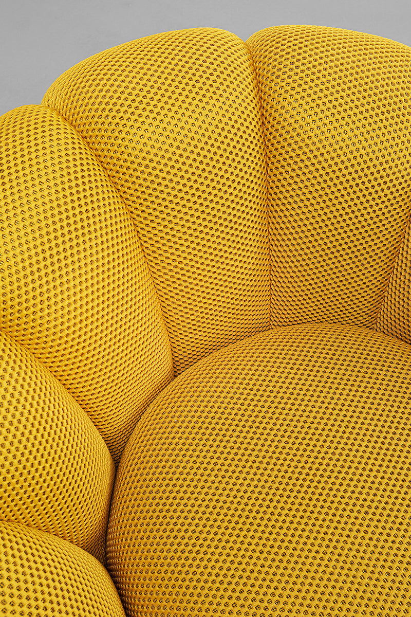 Peppo Bloom Mesh Look Swivel Armchair