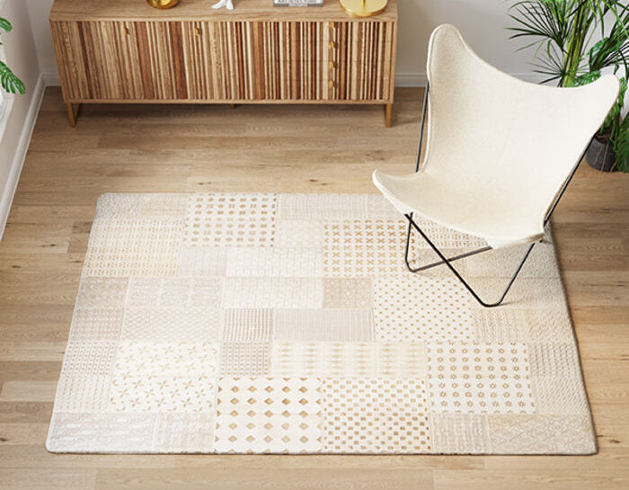 Sala Beige Leather Carpet