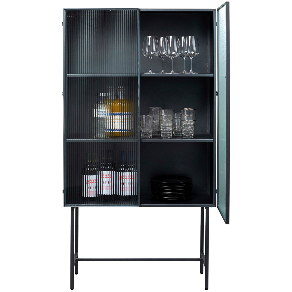 San Diego Black Display Cabinet
