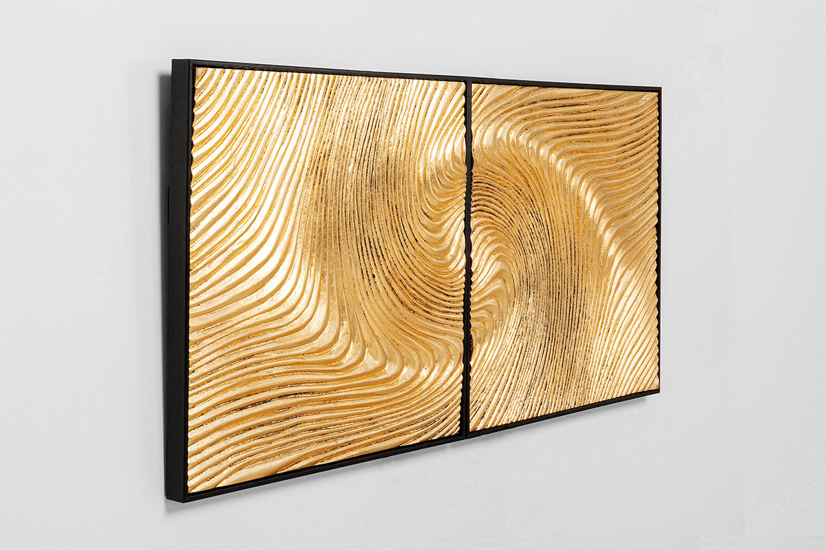 Wave Gold Object Picture (2/Set)