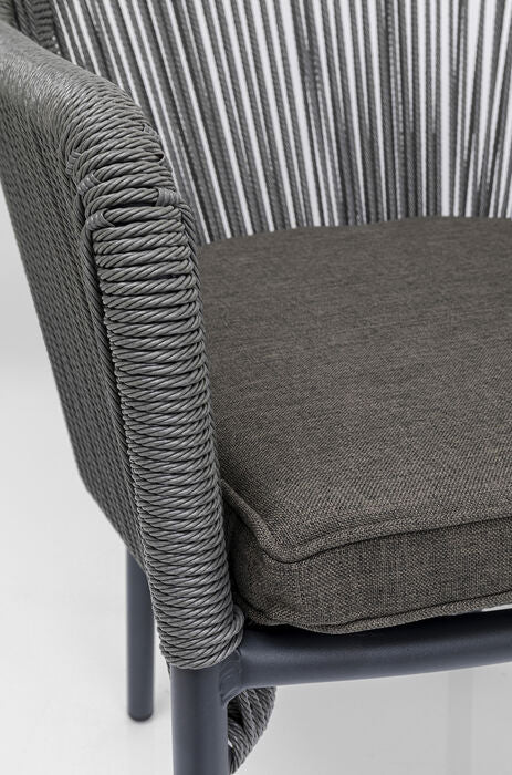 Wave Grey Chair with Armrest