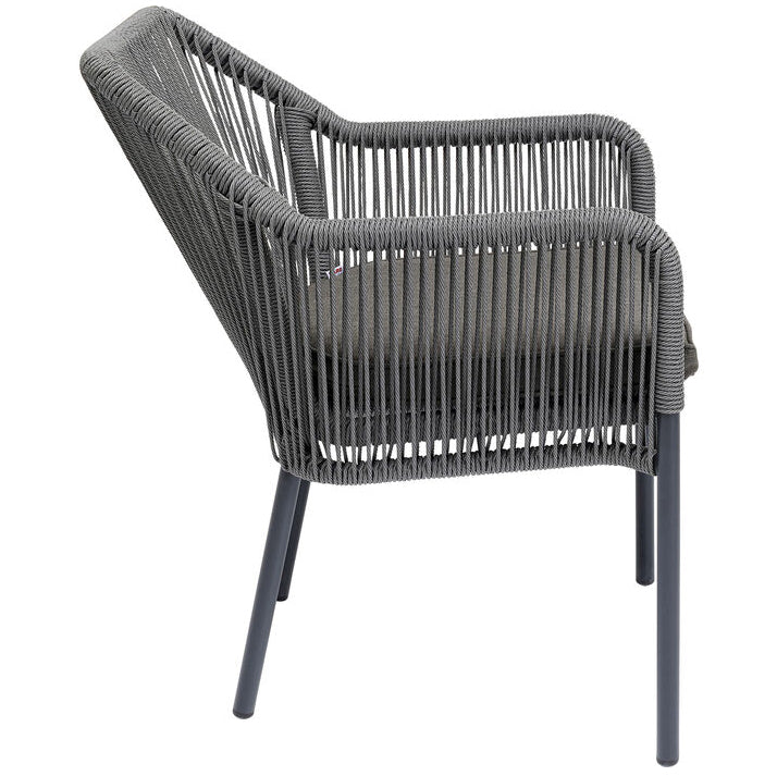 Wave Grey Chair with Armrest