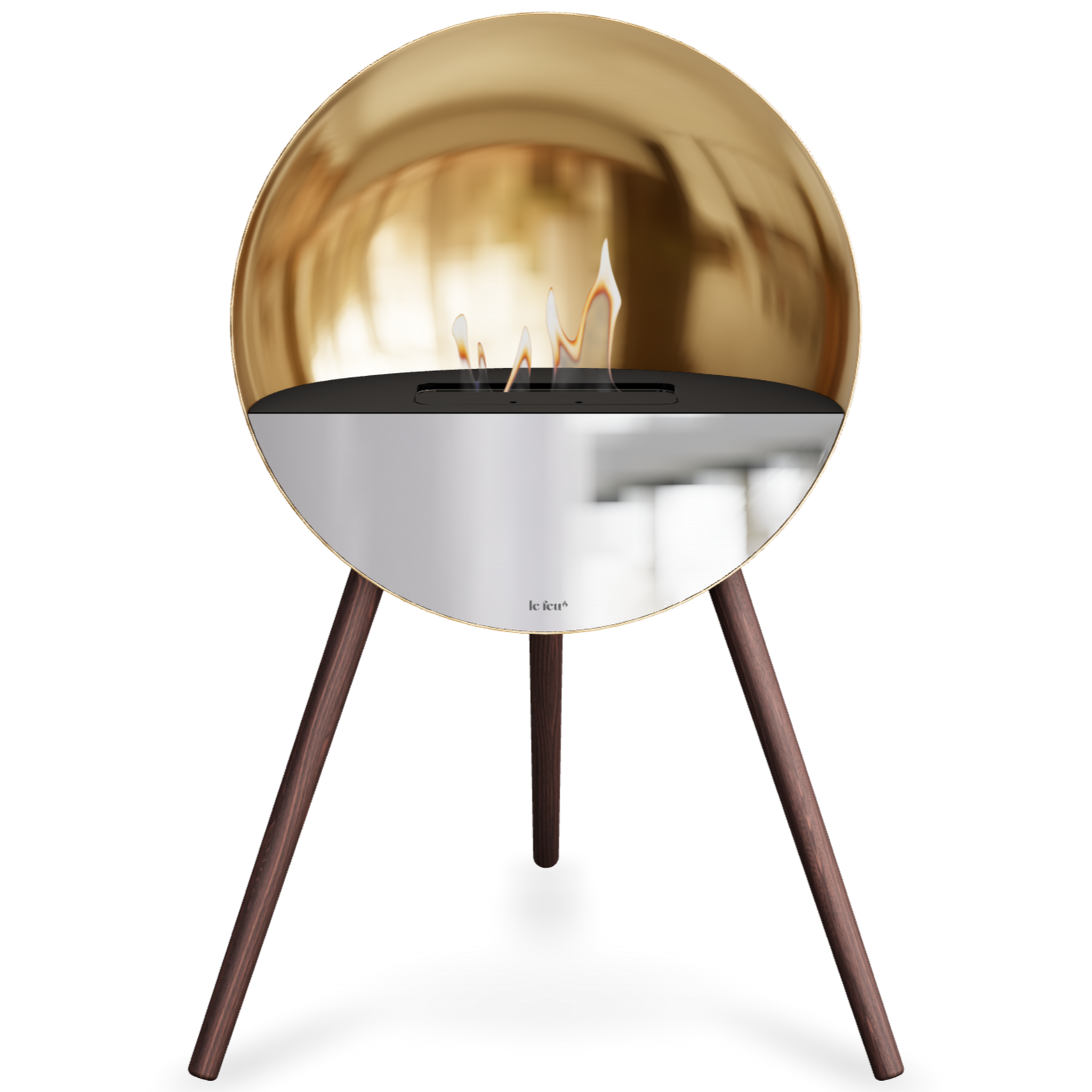 Eye Chromed Rose Gold Bio Fireplace