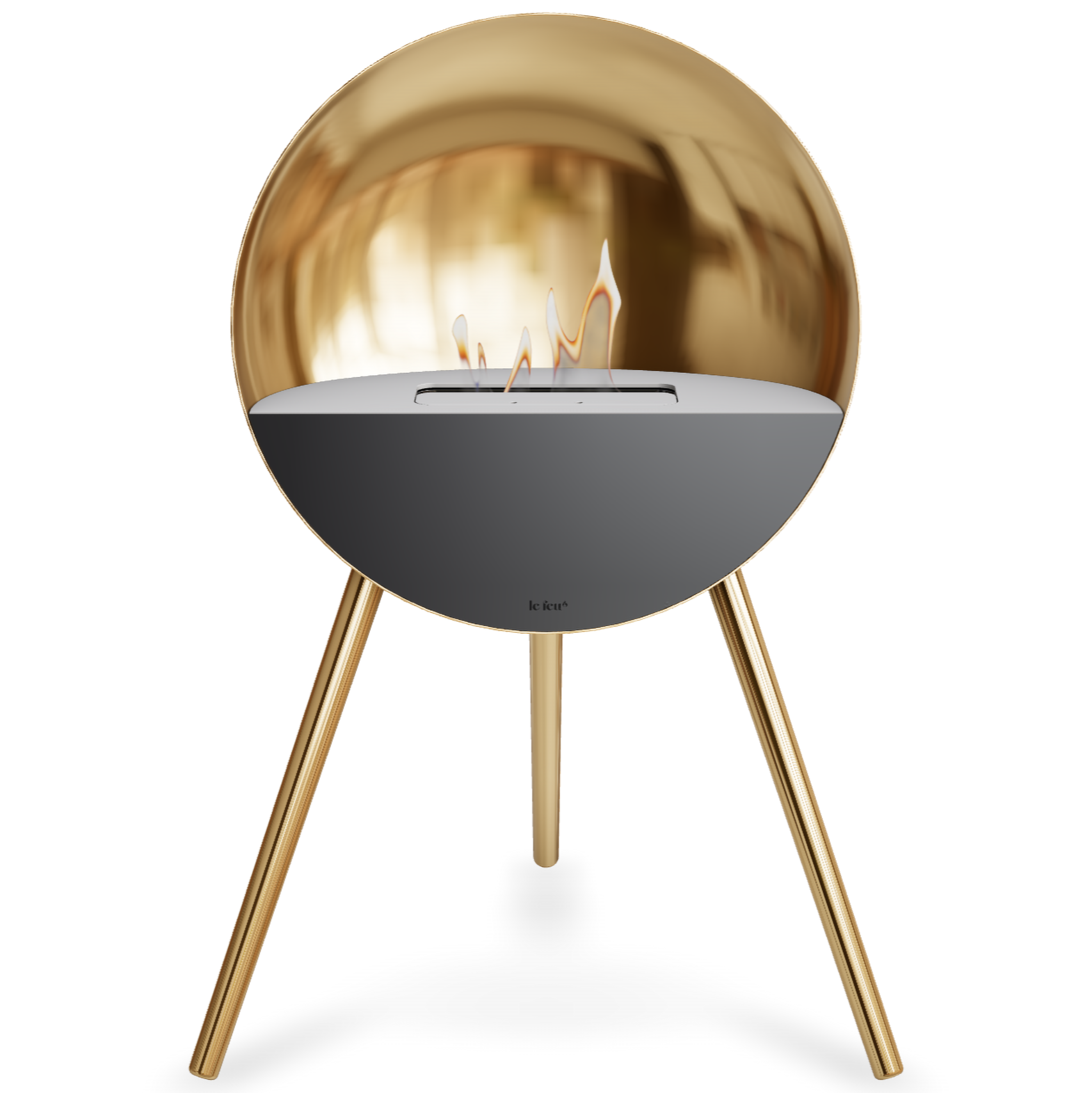 Eye Chromed Rose Gold Bio Fireplace