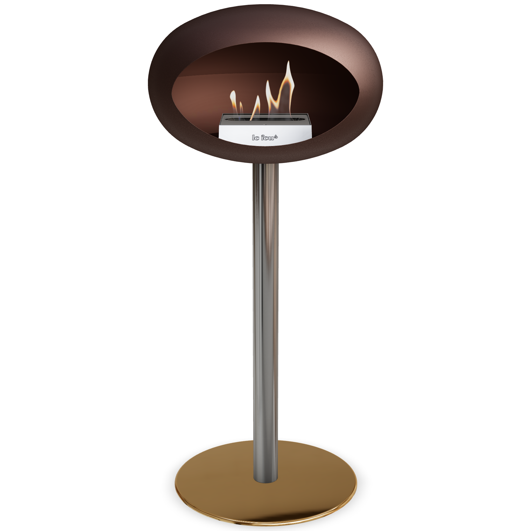 Ground Steel High Mocca Bio Fireplace