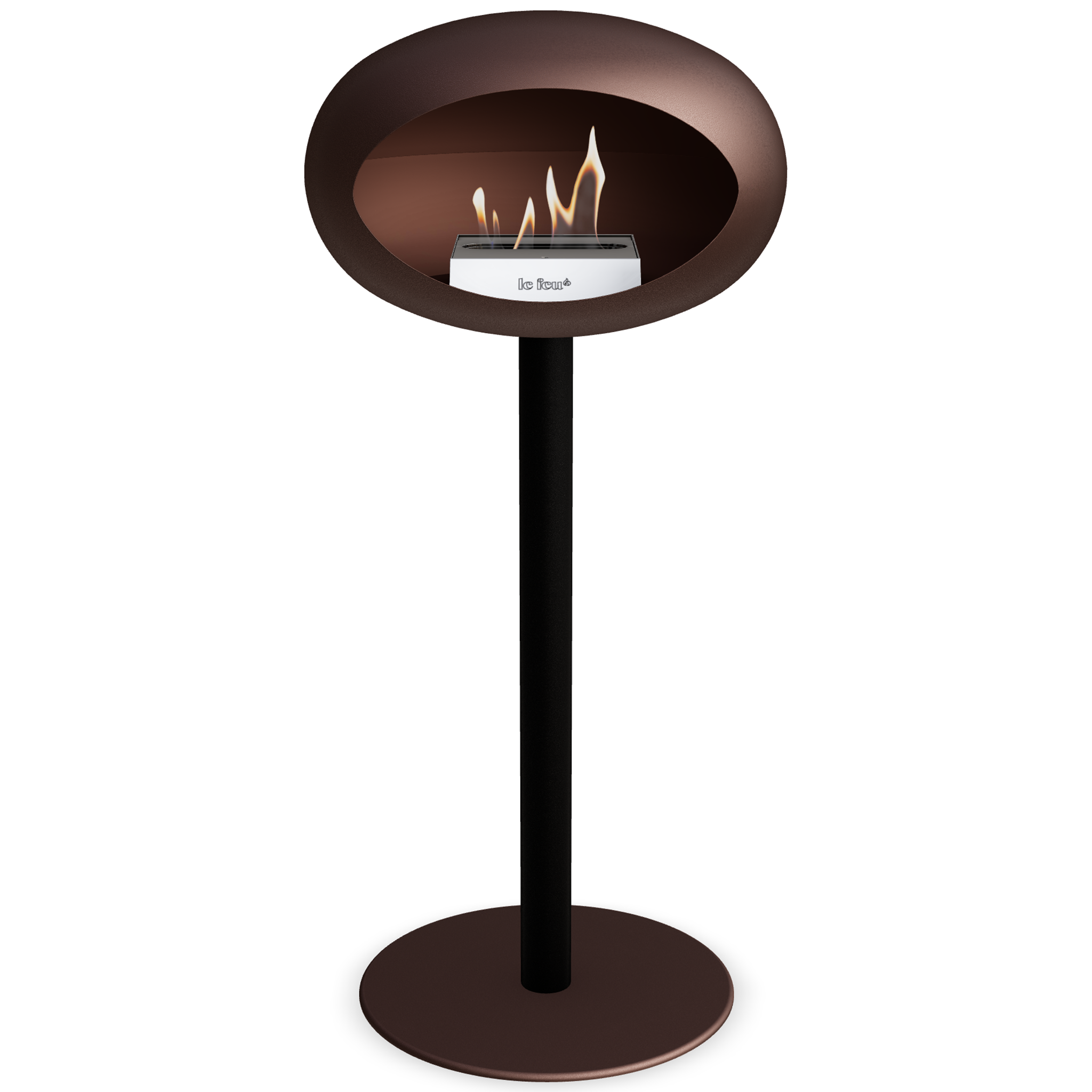 Ground Steel High Mocca Bio Fireplace