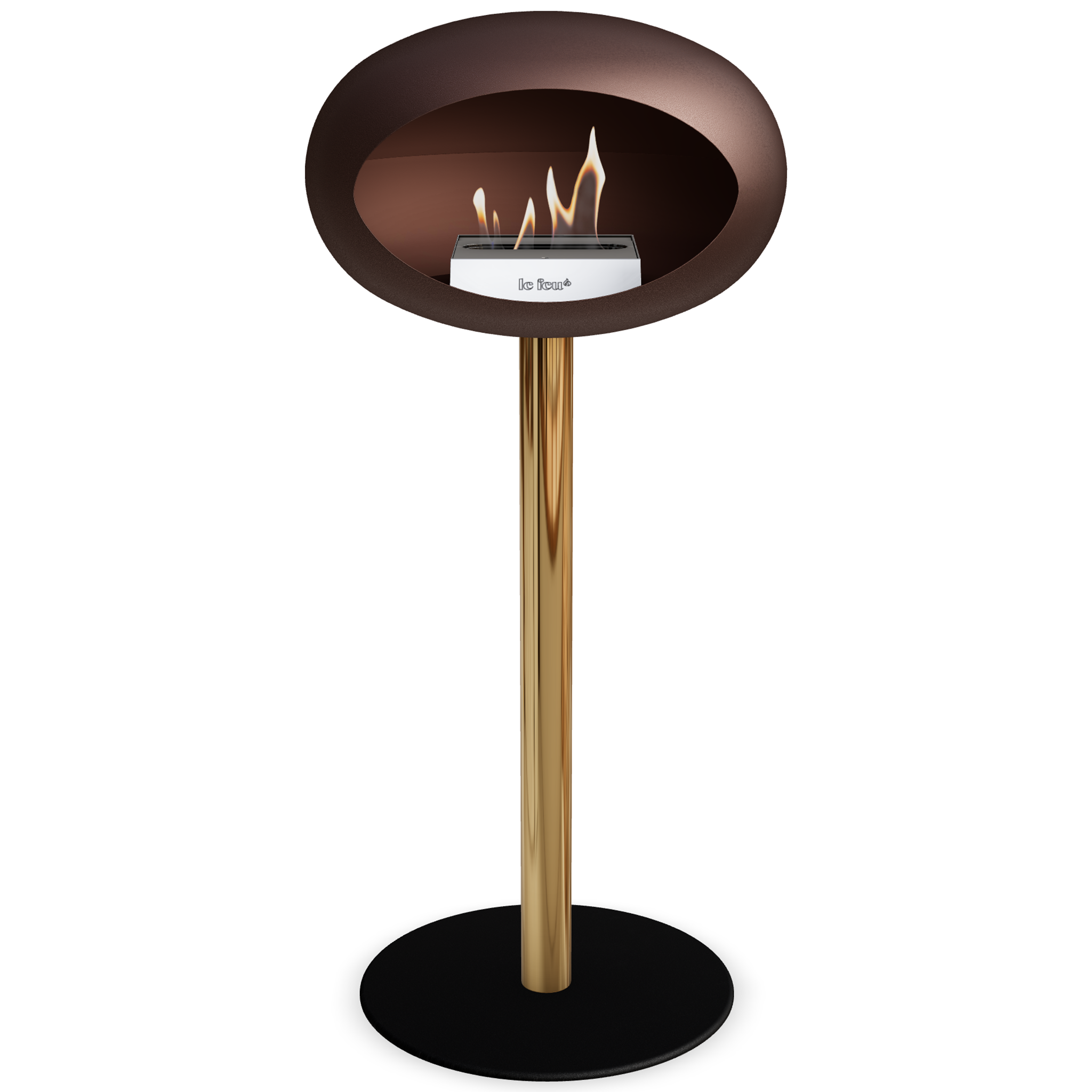 Ground Steel High Mocca Bio Fireplace