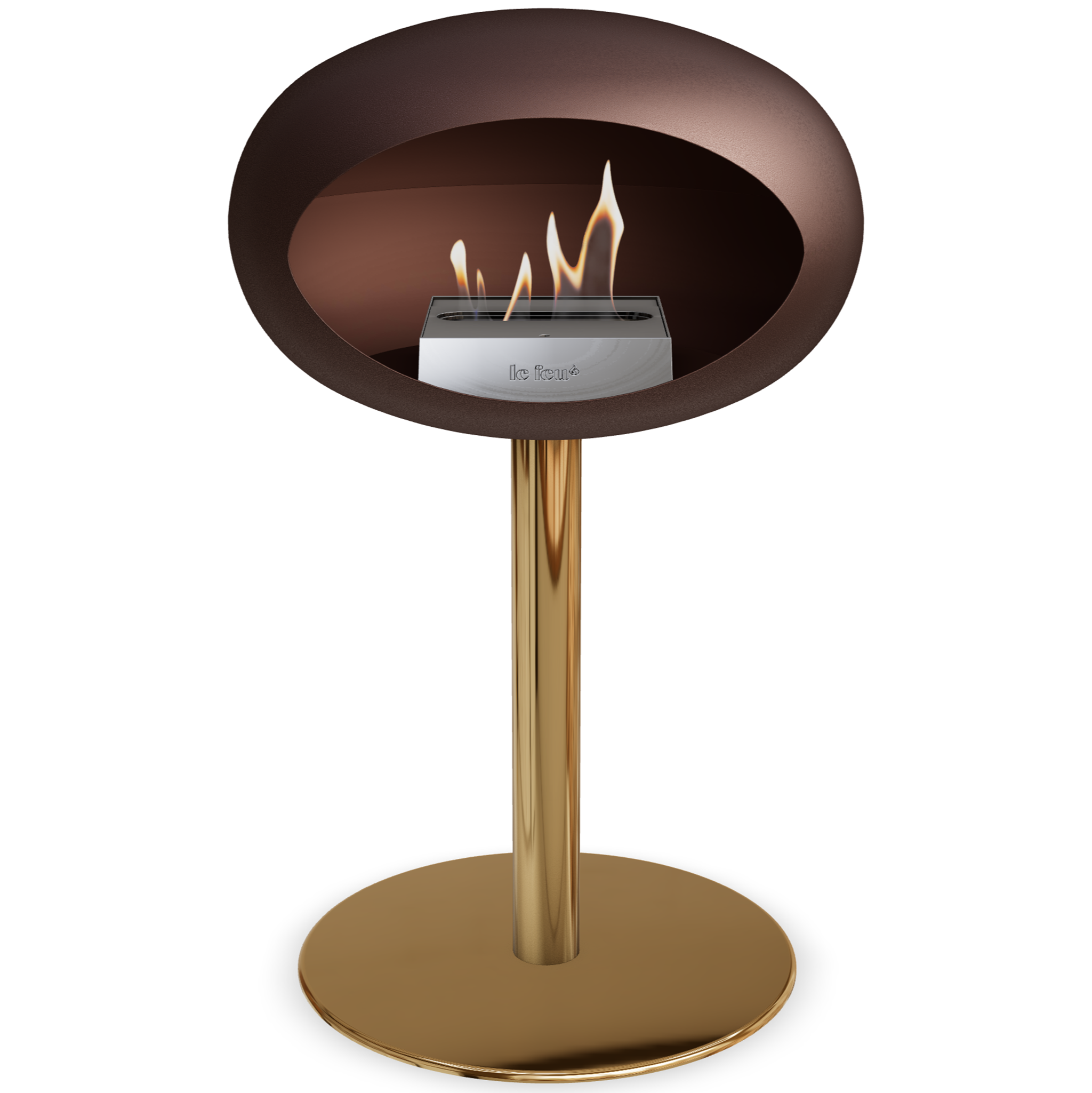 Ground Steel Low Mocca Bio Fireplace