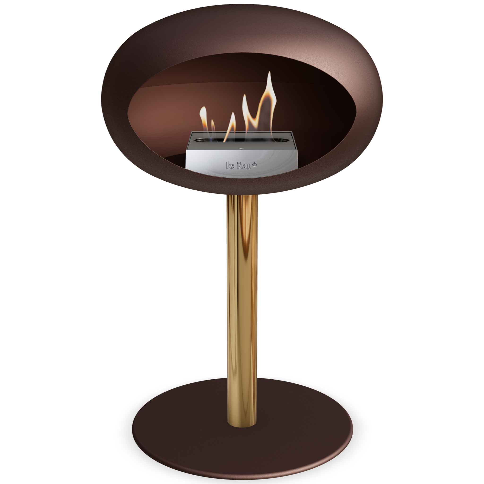 Ground Steel Low Mocca Bio Fireplace